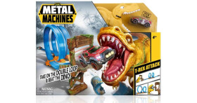 Hrací sada s dráhou, T-Rexem a kovovým autíčkem