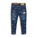 Kalhoty dívčí džínové s elastanem, Minoti, Unicorn 10, modrá - 104/110 | 4/5let