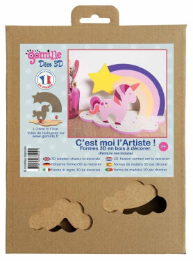 Aladine dřevěná sada k dotvoření - jednorožec a duha