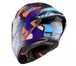 Helma Caberg Drift Evo II Nobo matt black/red fluo/blue/purple - M / modrá