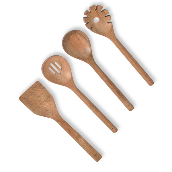 Garden Trading Dřevěné kuchyňské náčiní Midford Bamboo – set 4 ks, přírodní barva, dřevo