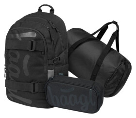 3 SET Skate Uni černá: batoh, penál, sportovní taška GRS