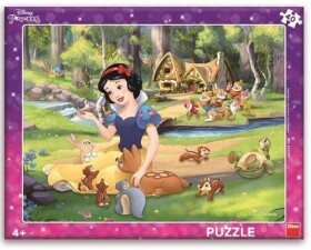 Puzzle deskové Sněhurka a zvířátka 40 dílků