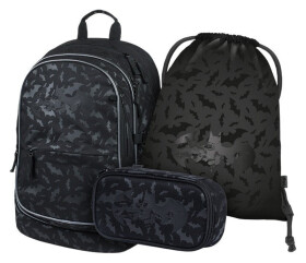 BAAGL SET 3 Core Batman černý: batoh, penál, sáček