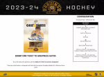 Hokejové karty NHL 2023-24 Upper Deck Boston Bruins NHL Centennial Hobby Balíček