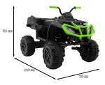 Mamido Dětská elektrická čtyřkolka ATV XL s ovládačem zelená
