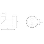 SAPHO - X-ROUND háček, chrom XR208