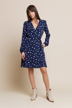 Dámské šaty Wendy Tmavě modrá vzor - Benedict Harper tmavě modrá s bílou 44/2XL