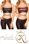 Sexy top KouCla Wetlook Crop top Einheitsgroesse