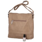 Trendová dámká koženková crossbody Larika, světle hnědá