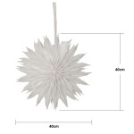 STAR TRADING Závěsná svítící hvězda Dis White 40 cm, bílá barva, papír
