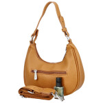 Trendy dámská koženková kabelka na rameno Tricia, hnědá