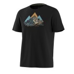 Pánské merino tričko s krátkým rukávem SMARTWOOL Men's Peak Bagger Active Short Sleeve Gr, Black velikost: S