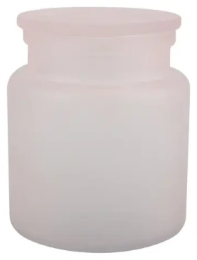 Spirella YOKO dóza na odličovací tampony světle růžová / sklo / 0.6 L