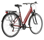KROSS SENTIO 1.0, rám 18" (S), model 2025, pneu 28", barva rubínová - ZDARMA dopravné, seřízení, odborná montáž a koš na zadní nosič! (Záruka nejlepší ceny! Nakupujte u autorizovaného prodejce!)