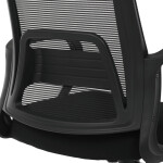 Kancelářská židle, houpací mechanismus, černá síťovina, KA-S3015 BK