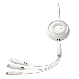 Joyroom S-A40 Nabíjecí kabel 3v1 USB-A (M) - USB-C + MicroUSB + Lightning (M) 3.5A 1m bílá (S-A40 White)