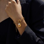 ELENYS Relic Chain – pozlacený náramek 18K žluté zlato Délka náramku: 18+5 cm / max. 23 cm