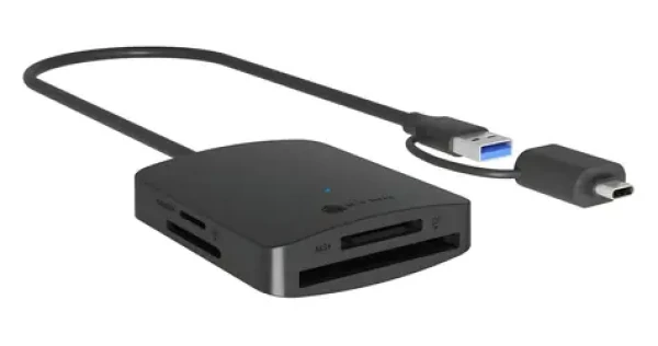 Icy Box IB-CR302-CU3 černá / Externí čtečka paměťových karet / 4v1 / USB-A USB-C 3.2 Gen 1 (IB-CR302-CU3)