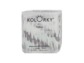 KOLORKY DAY jednorázové eko plenky peří - L (8-13 kg), 19 ks