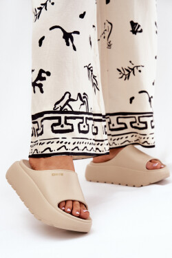 Dámské Pěnové Pantofle Na Platformě Big Star RR274A569 Béžové 40