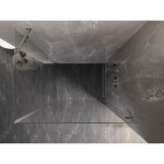 MEXEN/S - Lunar-B sprchový kout dveře křídlové pravá 95 x 90, transparent, nikl kartáčovaný 832-095-090-97-00-P