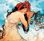 Nástěnný kalendář 2027 vázankový Helma Alfons Mucha