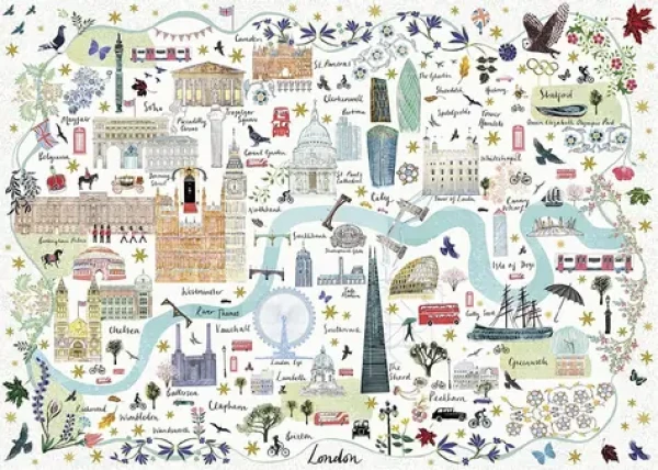 GIBSONS Puzzle Mapa Londýna