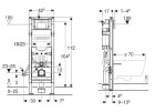 GEBERIT - Duofix Montážní prvek pro závěsné WC, 112 cm, se splachovací nádržkou Sigma 12 cm, bezbariérový 111.350.00.6