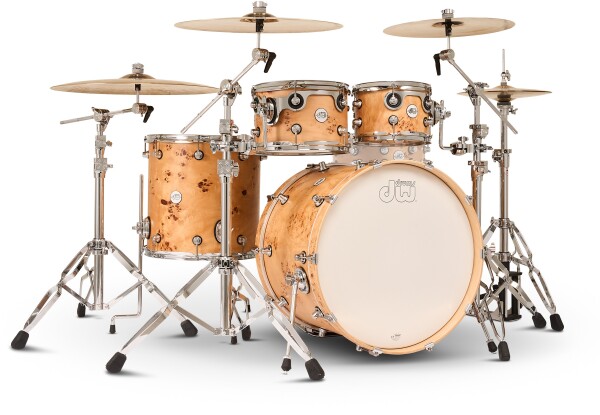 DW Design Series 4pc LTD Exotic Mapa Burl Over Birch