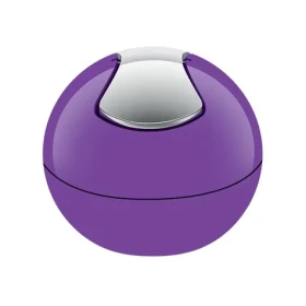 Spirella BOWL mini výklopný odpadkový koš 1 L fialový / plast (7610583149688)
