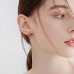 Náušnice Swarovski Elements Podzimní romance, Zlatá