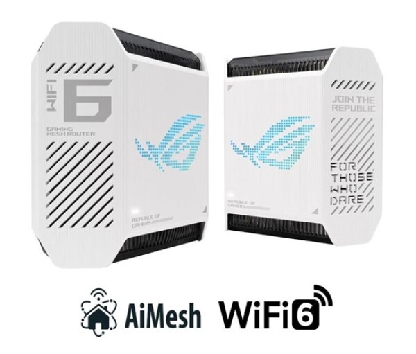 ASUS GT6 2-pack white Wireless AX10000 ROG Rapture Wifi 6 Tri-band Gaming Mesh System EDF_151747