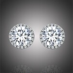 Stříbrné náušnice Swarovski Elements Corinne, stříbro 925/1000, Stříbrná