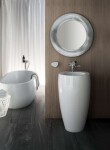 Laufen - Il Bagno Alessi One Volně stojící umyvadlo 53x53x90 cm, bez otvoru pro baterii, s LCC, bílá H8119724001091