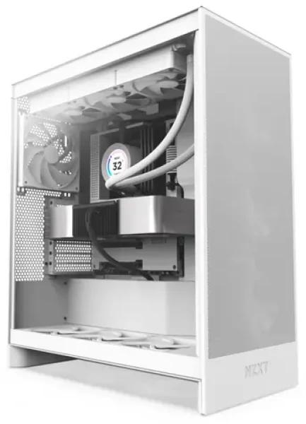 NZXT H7 Flow (2024) bílá / Počítačová skříň / Midi Tower / tvrzené sklo / E-ATX / 3x 120mm ventilátory (CM-H72FW-01)