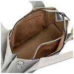 Módní dámská koženková kabelka do ruky Nerilly, světle šedá