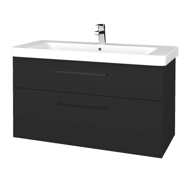 Dřevojas - Umyvadlová skříňka Q MAX SZZ2 105 - N03 Graphite / Úchytka T06 / N03 Graphite 331818H