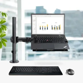 StarTech VESA držák notebooku černá / Držák notebooku / VESA 75x75 a 100x100 mm / nosnost 8 kg / rotace 360° (A-LAPTOP-DESK-MOUNT)