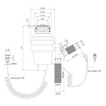 SAPHO - Dřezový drtič kuchyňského odpadu, 230V, 375W, pneu. spínač DW576