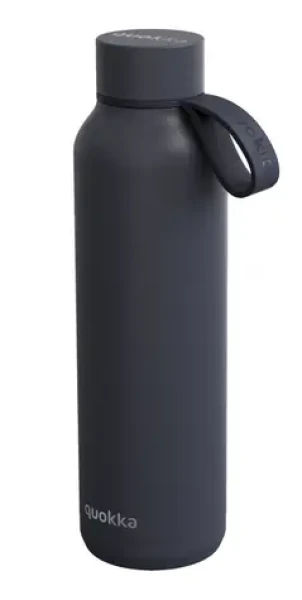 Quokka Nerezová termoláhev s poutkem Solid antracitová 630 ml (Q40174)