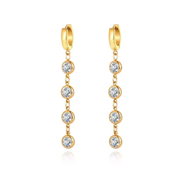 Ocelové náušnice Laurea Gold - chirurgická ocel, Zlatá