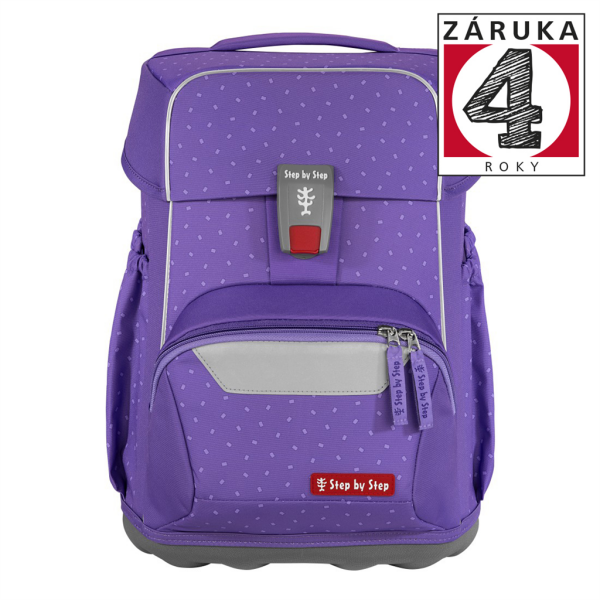 Školní aktovka Step by Step BASIS, 4-dílný set - Purple Konfetti