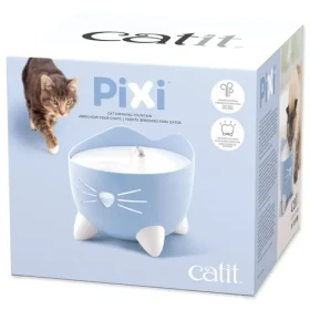 Catit Pixi světle modrá / Fontánka pro kočky / 2,5 l / filtr s trojitým účinkem (103-43717)
