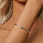 Stříbrný náramek ct MOISSANITE CERTIFIKÁT, Stříbrná CERTIFIKÁT, GRA, hadřík na čištění stříbra, dárková krabička GRA,