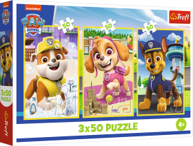 Puzzle Naši psi 3v1 Tlapková patrola 3x50 dílků