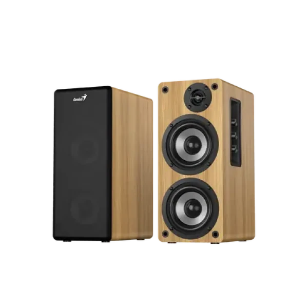 GENIUS SP-HF1220BT hnědá-černá / Reproduktor / 2.0 / 45W / Bluetooth / dřevěné (31730059401)