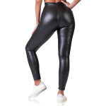 Dámské legíny koženého vzhledu RELAX & GO LEATHEROPTIC LEGGINGS - BELLINDA - černá S