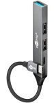 Goobay 74459 světle šedá / USB hub / USB-C / 4 porty / USB-A / 5 Gbit/s (74459)
