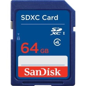 SanDisk SDXC 64GB / Class 4 / čtení/zápis 4.5/7 MB/s / vhodné pro HD (SDSDB-064G-B35)